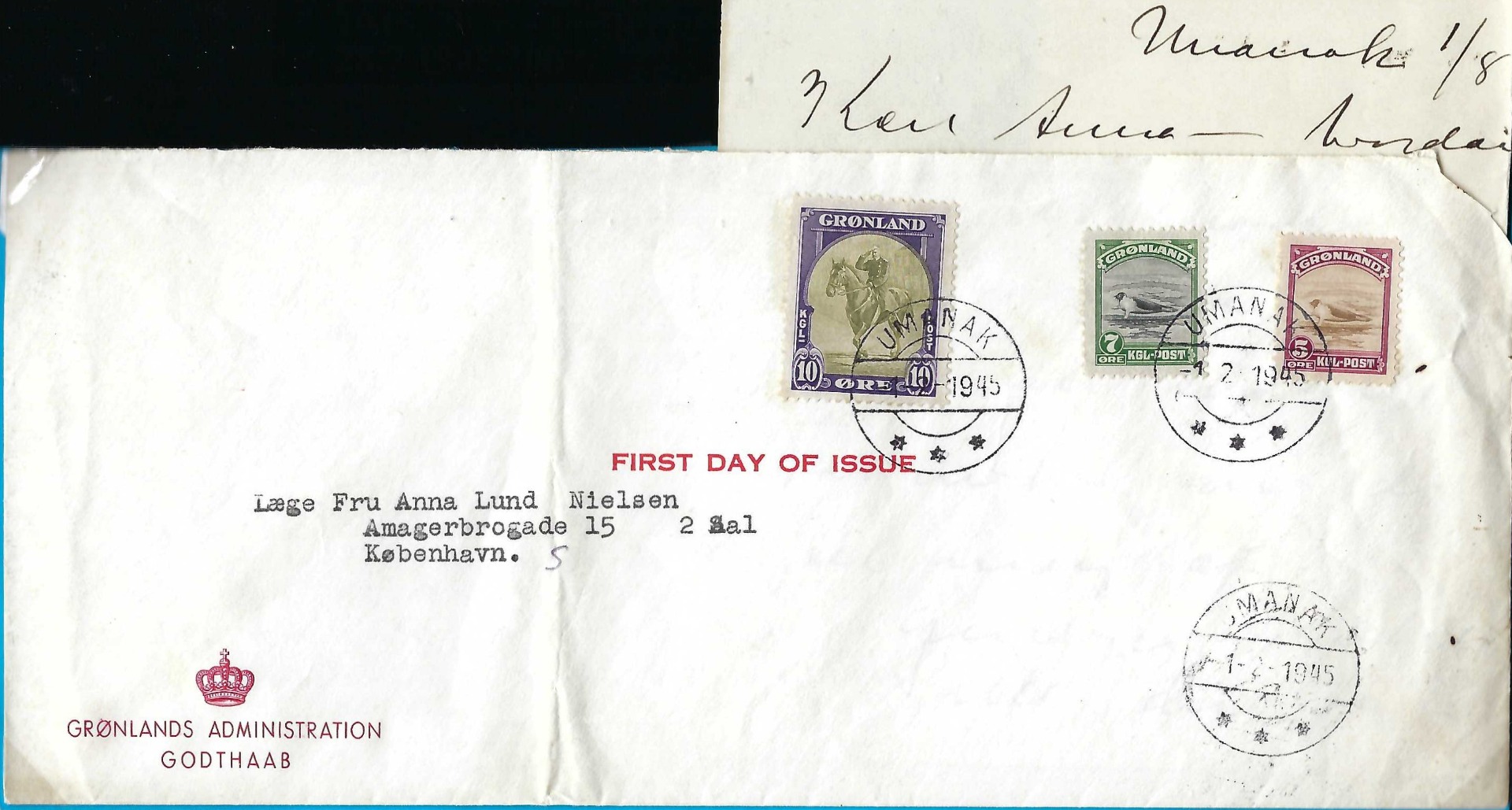 Postal brug af 1945-udgaven skete ikke uden påvirkning af samlerfeber. Mange lokale blev af opfordret til at købe eksta sæt og dato stempling skete tilsyneladende nogle måneder med tilbagestillede dato 1.2 1945. Mange breve blev overfrankeret (brev til skolebørn i Canada) og har en kuvert brevindhold ses en helt anden dato.