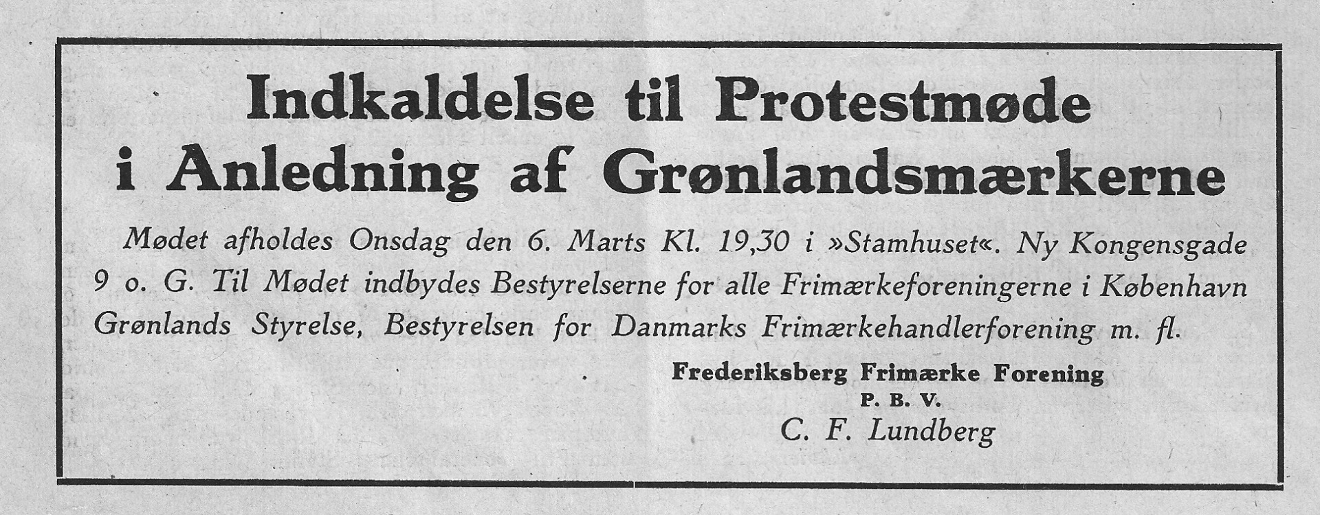Protestmøde hvor bølgerne gik højt og med et særdeles næsten ufatteligt retultat. Foretræde for selveste statsministeren med samlernes klage. Intet nyt resultat.